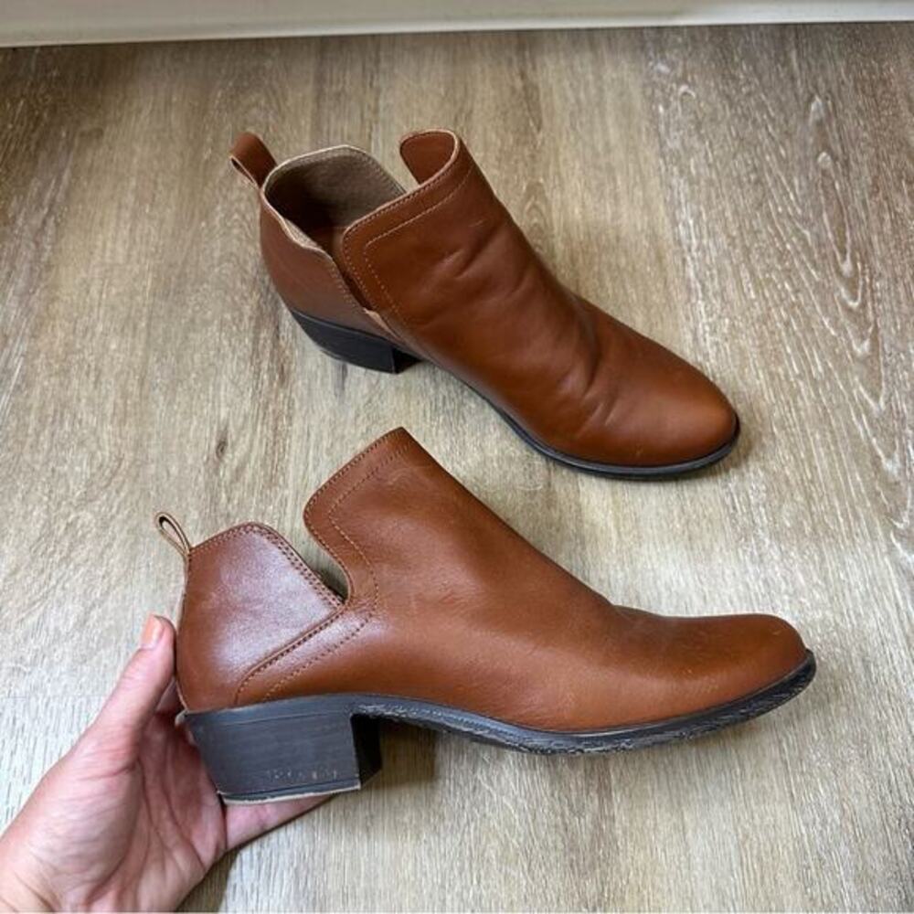 Lucky Brand Bollo‎ Brown Leather Booties 7.5